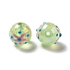 AB Color Transparent Crackle Acrylic Round Beads OACR-A013-04D-1