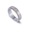 Om Mani Padme Hum 201 Stainless Steel Rotatable Finger Ring PW-WG12553-02-4
