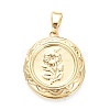 Brass Locket Pendants KK-P199-07G-2
