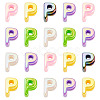 20Pcs UV Plating Opaque Acrylic European Beads OACR-TADJ0001-16P-2