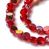 Transparent Electroplate Glass Beads Strands GLAA-Q099-I01-M02-4