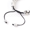 Chakra Natural Howlite Braided Bead Bracelets BJEW-O164-A01-2