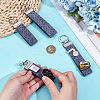 2 Bags Rectangle Felt Tab Blank Keychains KEYC-BC0001-25C-3