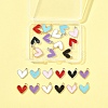 24Pcs 12 Colors Rack Plating Alloy Enamel Charms ENAM-FS0002-75-7