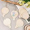 20Pcs Hot Air Balloon Unfinished Blank Wooden Pendants for Christmas Painting Arts NJEW-SP0001-15-5