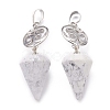 Natural Howlite Pendants G-O194-21-2