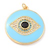 Real 18K Gold Plated Brass Micro Pave Cubic Zirconia Pendants ZIRC-L100-084G-01-2