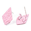 Spray Painted Iron Stud Earring Findings IFIN-N008-013C-1