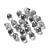 Electroplated Glass Beads GLAA-K062-01A-FR06-1