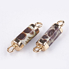Electroplate Natural Ocean Jasper Links connectors X-G-S344-01C-2