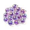 UV Plating Rainbow Iridescent Acrylic Beads OACR-F004-07A-3