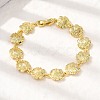 Summer Beach Brass Micro Pave Clear Cubic Zirconia Shell Shape Link Chain Bracelets BJEW-C118-02B-G-3