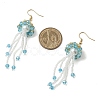 304 Stainless Steel Glass Seed Beads Jellyfish Dangle Earrings EJEW-MZ00553-05-4
