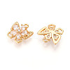 Brass Micro Pave Cubic Zirconia Charms KK-N262-111B-G-2