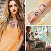 Braided Waxed Cotton Thread Cords Macrame Pouch Necklace Making AJEW-SW00017-8