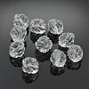 Transparent Clear Frosted Acrylic Beads PL713Y-1-1
