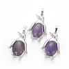 Natural Amethyst Pendants G-L512-A07-1