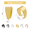 520pcs 8 Colors Iron Snap on Bails IFIN-FH0001-75-2