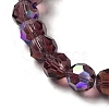 Electroplate Transparent Glass Beads Strands EGLA-A035-T8mm-L13-3