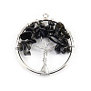 Natural Obsidian Tree fo Life Pendants WG82707-17-1