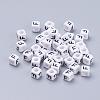 Letter F Acrylic Cube Beads X-PL37C9308-F-1