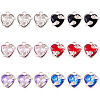 18Pcs 6 Colors Alloy Glass Charms FIND-TA0009-91P-2