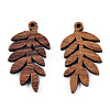 Natural Walnut Wood Pendants WOOD-T023-15-1