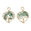 Natural Green Aventurine Pendants G-T131-97B-04-2
