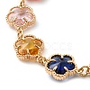 Colorful Glass Link Chain Bracelets BJEW-B075-05-2