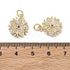 Brass Micro Pave Cubic Zirconia Pendants KK-D235-02G-01-3