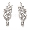 Non-Tarnish 304 Stainless Steel Filigree Joiners Links STAS-H130-16P-2