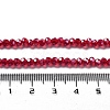 Electroplate Transparent Glass Beads Strands EGLA-A035-T3mm-A07-4