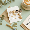 6Pcs 6 Styles Alloy Hair Bobbin Pins PHAR-HY0001-11-3