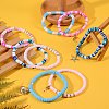 Polymer Clay Stretch Bracelets Sets BJEW-SZ0001-54-5