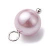 Shell Pearl Dyed Round Charms PALLOY-JF02245-02-4