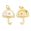 Rack Plating Brass Micro Pave Cubic Zirconia Pendants KK-A185-23G-2
