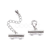Anti-Tarnish Rhodium Plated 925 Sterling Silver Necklace Layering Clasps STER-N016-13P-2