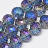 Electroplate Glass Beads Strands EGLA-Q086-12mm-03-1