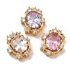 Brass Micro Pave Cubic Zirconia Beads KK-U037-02G-01-1