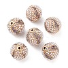 Golden Plated Alloy Rhinestone Beads FIND-E046-13G-02-1