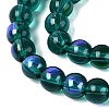 Transparent Electroplate Glass Beads Strands EGLA-Q132-6MM-01A-19-3