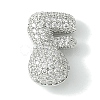Rack Plating Brass Cubic Zirconia Pendants KK-S378-02P-F-1