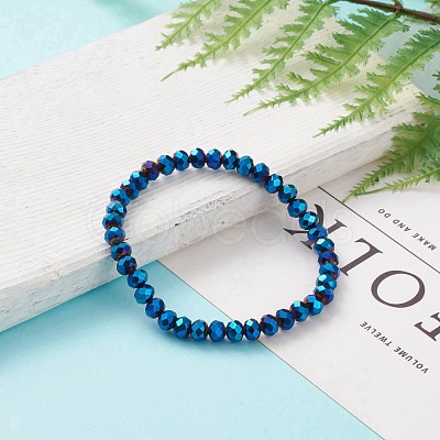 Electroplate Glass Beads Stretch Bracelets BJEW-JB05794-1