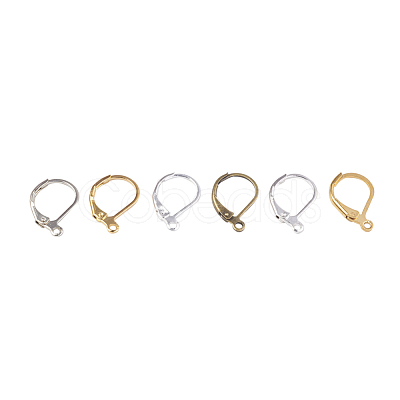 Brass Leverback Earring Findings KK-JP0010-07-1