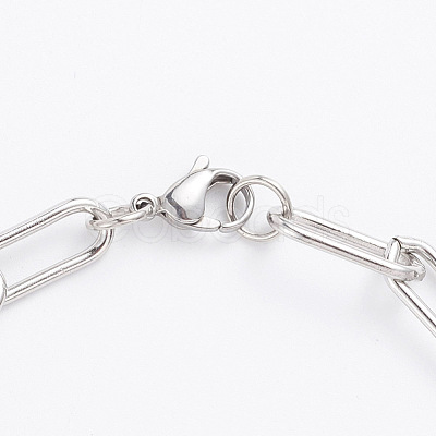 Tarnish Resistant 304 Stainless Steel Paperclip Chains X-STAS-I146-01P-1