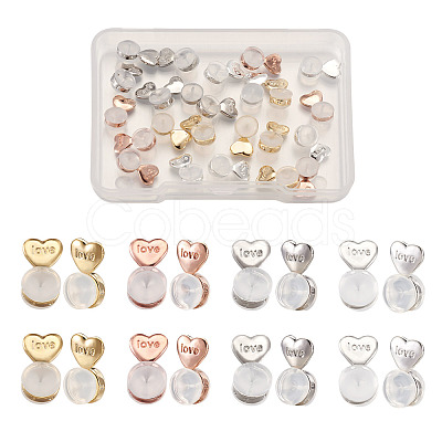 24Pcs 4 Colors Silicone Ear Nuts FIND-TA0001-48-1