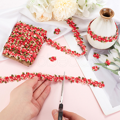 4.6~5Yards Flower Polyester Trim Ribbon OCOR-PH0001-97A-1