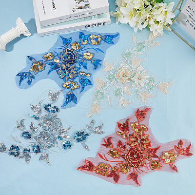 Polyester Embroidery Lace Sewing Ornaments DIY-WH20031-079B-1