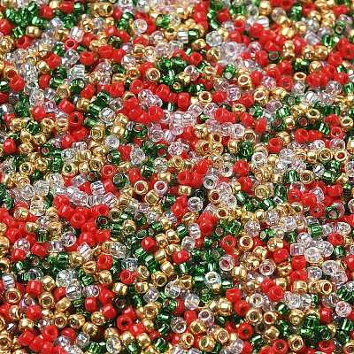 4 Colors 15/0 Christmas TOHO Round  Seed Beads SEED-X0058-30-1