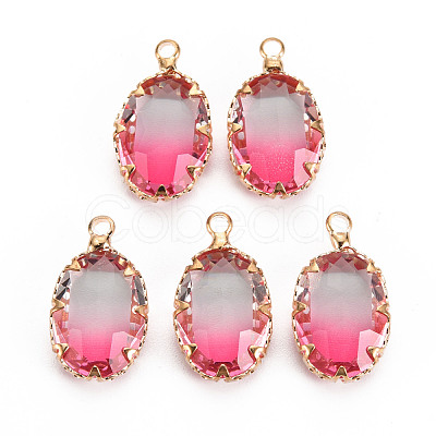 Gradient Color Glass Pendants GLAA-S193-006-B14-1